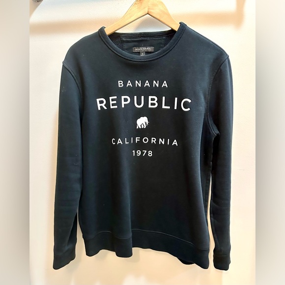 Banana Republic Logo Men’s Crewneck Size M - Picture 2 of 6